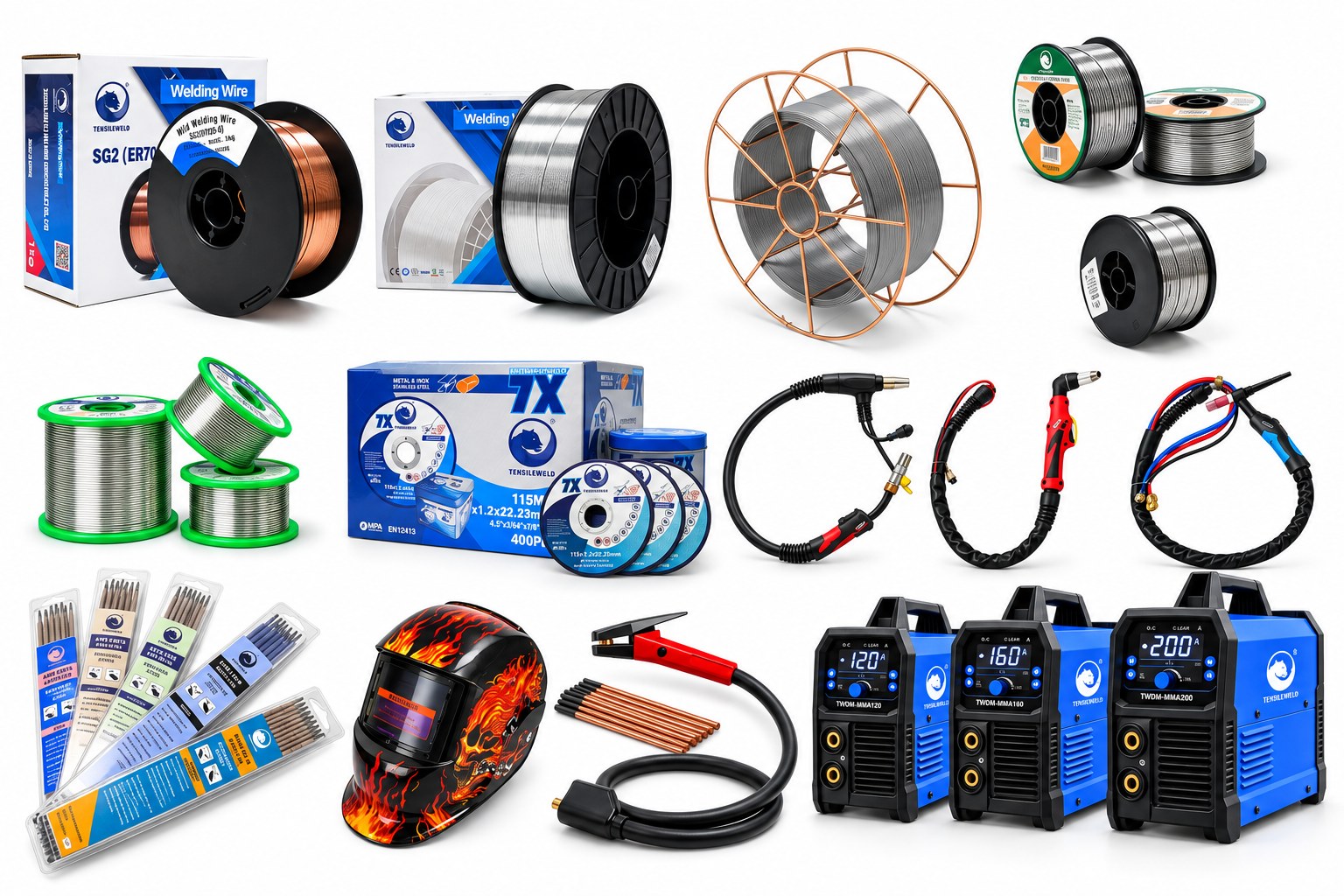 Cartera de consumibles y equipos de soldadura TENSILEWELD
